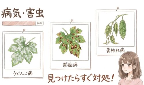 ゴーヤの葉っぱがシワシワの原因 病気・害虫