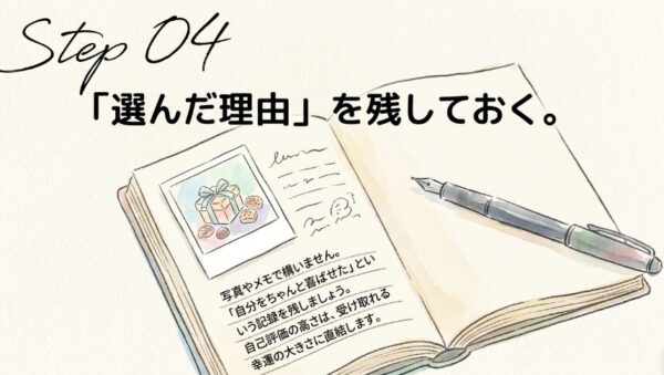 選んだ理由を残しておく