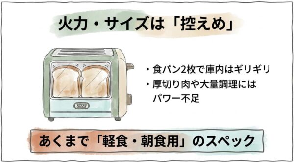 toffyのTOASTER庫内が小さい