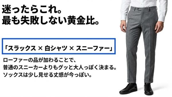 失敗しないスニーファーのコーディネート例