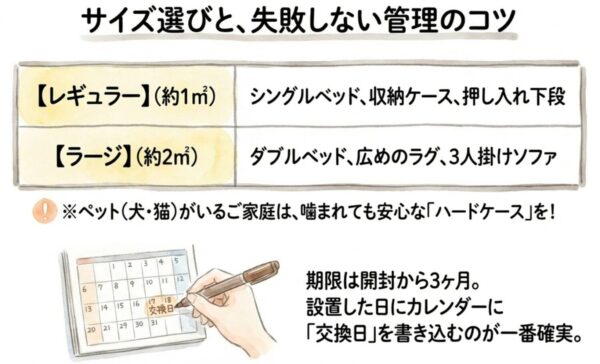 サイズ別・枚数の目安