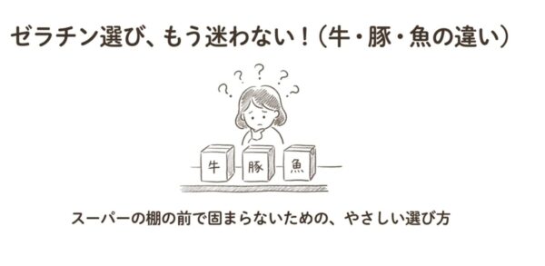 牛・豚・魚ゼラチン、あなたが今使っている原料は正解？用途別に選ぶ3つの基準