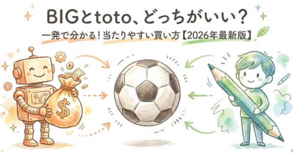 BIGとtotoの違い「どっちがいい？当たりやすい買い方」が一発で分かった【2026年版】