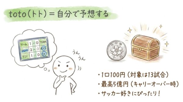 totoは自分で試合結果を予想して投票するスタイル