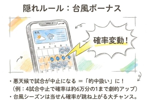隠れルール：台風ボーナス