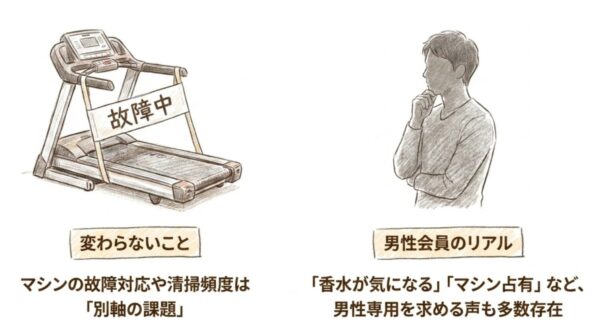「男性専用」を求める声も出ている現実