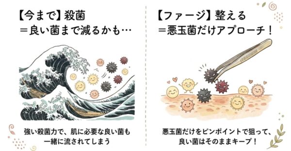 バクテリオファージのアプローチは「殺す」のではなく「整える」