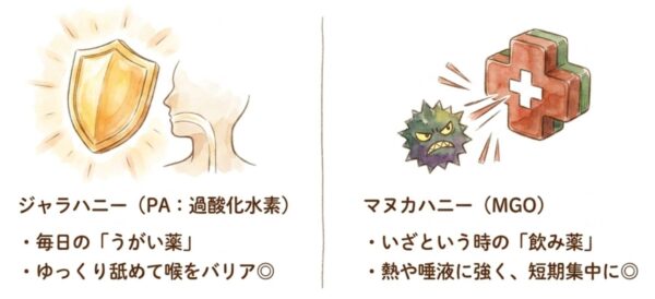 抗菌の仕組みが根本的に異なる