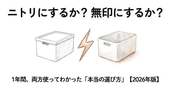 ニトリと無印、どっちにするか、1年間実際に両方使って気づいたこと【2026年版】