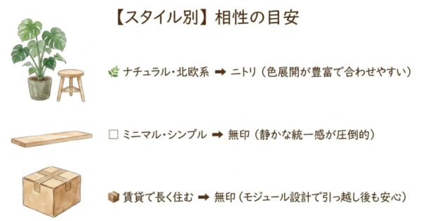 スタイル別・相性の目安