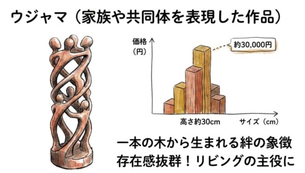 ウジャマ(家族や共同体を表現した作品)