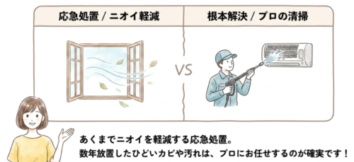 ひどいカビや汚れはプロにお任せするのが確実