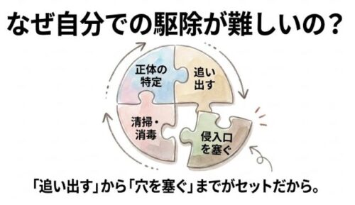 なぜ自分で駆除がむずかしいのか